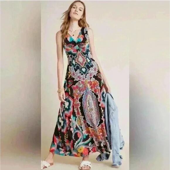 Anthropologie Dresses & Skirts - Anthropologie Maeve Camilla Sleeveless Colorful Boho Maxi Dress Size Med…